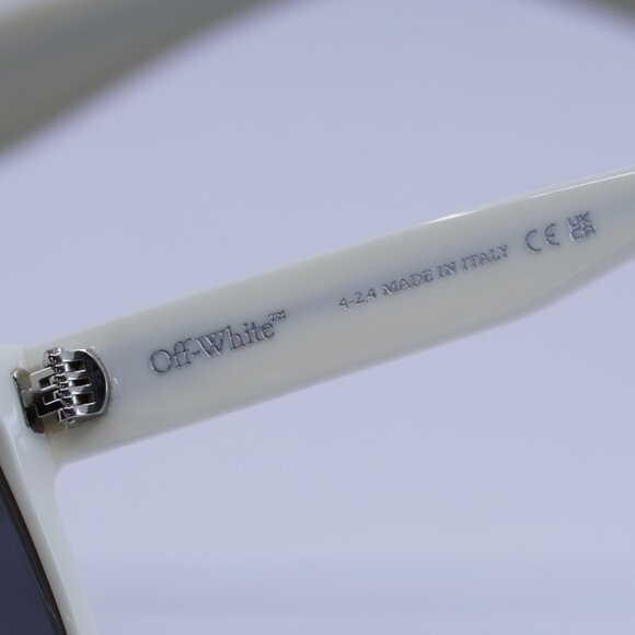 Off-White OERI133 SPRINGFIELD 0107 Sunglasses White Square Frame, Grey Lenses main image 4